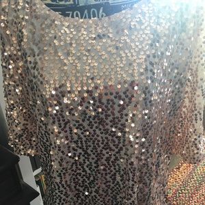 Rose gold sequin Top